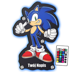 LAMPKA NOCNA LED Sonic Jeż Bajka Gra prezent DLA DZIECKA NA ŚCIANĘ UPOMINEK