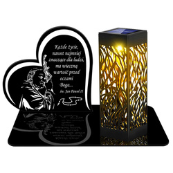 ZNICZ SOLARNY LED WIECZNY PODSTAWKA NA CMENTARZ GRÓB lampka Serce 3D DLA RODZICÓW
