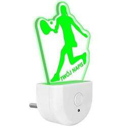 Lampka Nocna LED dla Dzieci TENISISTKA TENIS do kontaktu gniazdka CZUJNIK