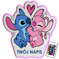 LAMPKA NOCNA LED Lilo i Stich Angel prezent DLA DZIECKA NA ŚCIANĘ UPOMINEK