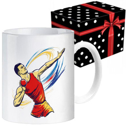 KUBEK SPORTOWY NAGRODA DLA ZAWODNIKA PCHNIĘCIE KULĄ LEKKOATLETYKA IGRZYSKA