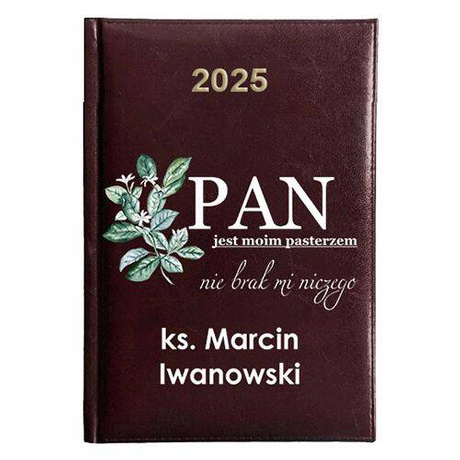 KALENDARZ KSIĄŻKOWY A5 dzienny 2025 ROK TERMINARZ NOTATNIK KSIĄDZ KSIĘDZA