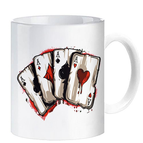 KUBEK SPORTOWY NAGRODA DLA POKERZYSTY POKER KARTY KARCIARSTWO KARCIARZA