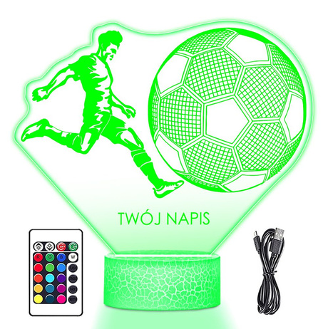 LAMPKA NOCNA LED 3D Piłka Nożna Korki prezent dziecka URODZINY statuetka