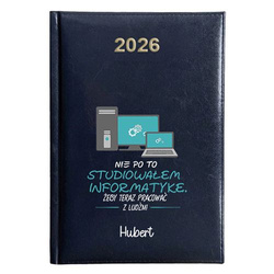 KALENDARZ KSIĄŻKOWY A5 dzienny 2026 ROK TERMINARZ NOTATNIK INFORMATYK
