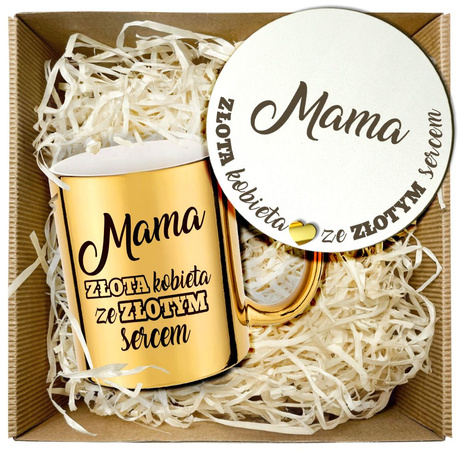 PREZENT DLA MAMY MATKI TEŚCIOWEJ NA DZIEŃ MAMY KUBEK PODSTAWKA ZESTAW