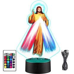 LAMPKA NOCNA LED STATUETKA PILOT prezent URODZINY KOMUNIA JEZUS MIŁOSIERNY