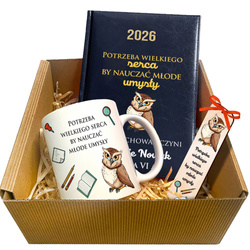 ZESTAW DZIEŃ NAUCZYCIELA WYCHOWAWCY KALENDARZ KUBEK ZAKŁADKA podziękowanie