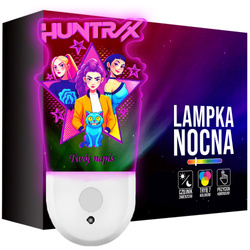 Lampka Nocna LED Huntrix K-pop Łowczynie Rumi Mira Zoey do gniazdka CZUJNIK
