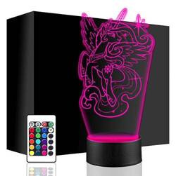 LAMPKA NOCNA LED KSIĘŻNICZKA CELESTIA 3D + PILOT prezent URODZINY statuetka