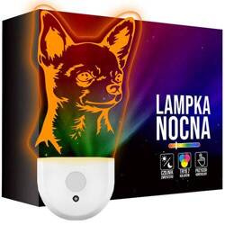 Lampka Nocna LED dla Dzieci CHIHUAHUA PIES do kontaktu gniazdka CZUJNIK
