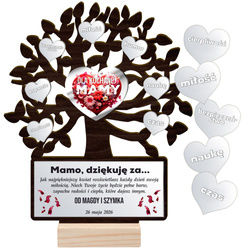 Prezent DLA MAMY na Dzień Matki na urodziny TEŚCIOWEJ DRZEWKO z GRAWEREM