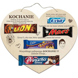 TABLICZKA NA SŁODYCZE SERCE DLA CHŁOPAKA ŚMIESZNY PREZENT NA WALENTYNKI