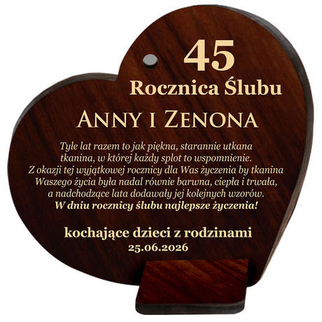 OBRAZEK PREZENT NA ROCZNICĘ ŚLUBU 10 25 30 40 50 PAMIĄTKA DLA RODZICÓW
