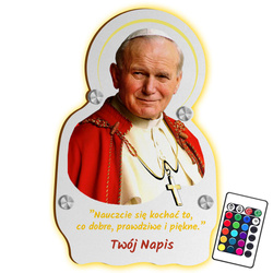 LAMPKA NOCNA LED Jan Paweł II Papież prezent DLA DZIECKA NA ŚCIANĘ UPOMINEK
