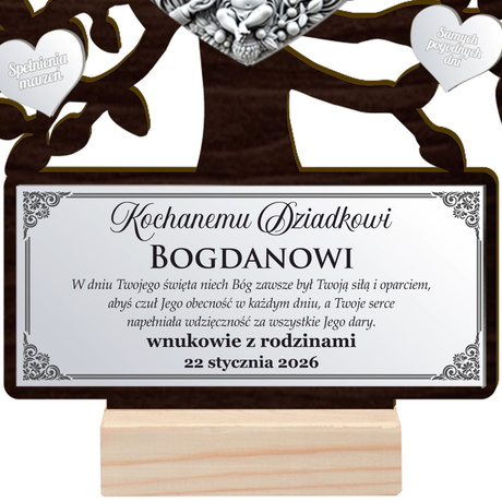Prezent na Dzień Babci i Dziadka DRZEWKO SZCZĘŚCIA GRAWER DLA BABCI DZIADKA