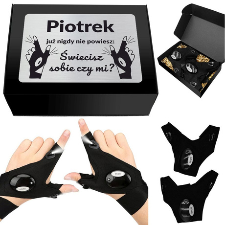 ŚWIECĄCE RĘKAWICZKI prezent dla taty dziadka męża na Święta 18-99 urodziny