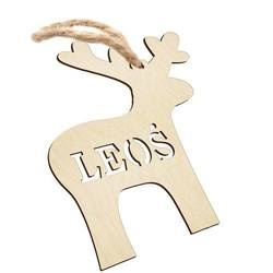 DUŻA BOMBKA z imieniem 3D drewniana choinkę święta