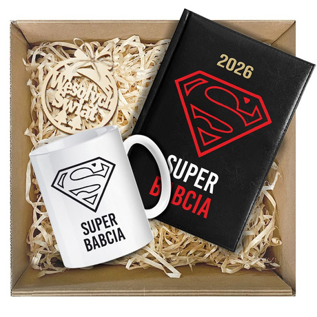 KALENDARZ KUBEK ZESTAW PREZENTOWY DLA BABCI NA ŚWIĘTA KUBEK PREZENT BABCIA