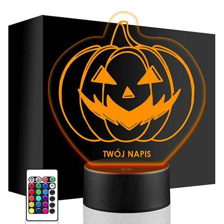 LAMPKA NOCNA LED HALLOWEEN DYNIA 3D + PILOT prezent URODZINY statuetka