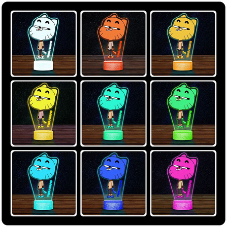 LAMPKA NOCNA LED 3D GUMBALL WATTERSON prezent dziecka URODZINY statuetka