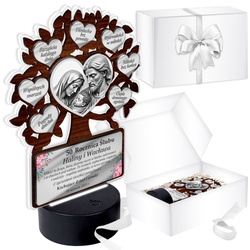 OBRAZ LED Prezent na Rocznicę Ślubu DRZEWKO SZCZĘŚCIA 10 25 30 40 50 GRAWER