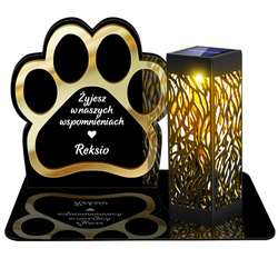 ZNICZ SOLARNY LED Dla Psa Kota Pieska Zwierząt NAGROBEK GRÓB lampka 3D Łapa