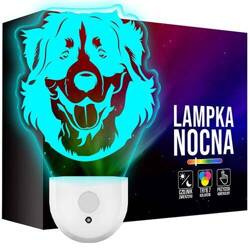 Lampka Nocna LED dla Dzieci PIES PIESEK do kontaktu gniazdka CZUJNIK