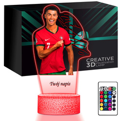 LAMPKA NOCNA LED 3D Cristiano Ronaldo prezent dziecka URODZINY statuetka