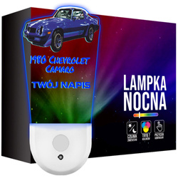 Lampka Nocna LED dla Dziecka Chevrolet Camaro kontaktu gniazdka CZUJNIK