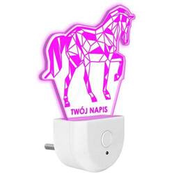 Lampka Nocna LED dla Dzieci KOŃ KONIK do kontaktu gniazdka CZUJNIK