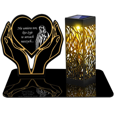 ZNICZ SOLARNY LED WIECZNY PODSTAWKA NA CMENTARZ GRÓB lampka 3D 