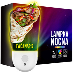 Lampka Nocna LED dla Dziecka KEBAB TORTILLA kontaktu gniazdka CZUJNIK