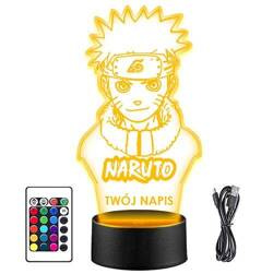 LAMPKA NOCNA LED ANIME NARUTO 3D + PILOT prezent URODZINY statuetka