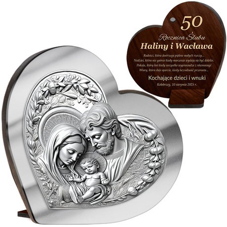 OBRAZEK PREZENT NA ROCZNICĘ ŚLUBU 10 25 30 40 50 DLA RODZICÓW Z GRAWEREM