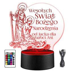 LAMPKA NOCNA LED prezent NA BOŻE NARODZENIE MIKOŁAJKI GWIAZDKĘ ŚWIĘTA