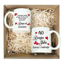 PREZENT NA ROCZNICĘ ŚLUBU JUBILEUSZ 25 40 50 KUBKI