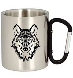 METALOWY KUBEK TURYSTYCZNY ZWIERZĘTA GÓRY PREZENT