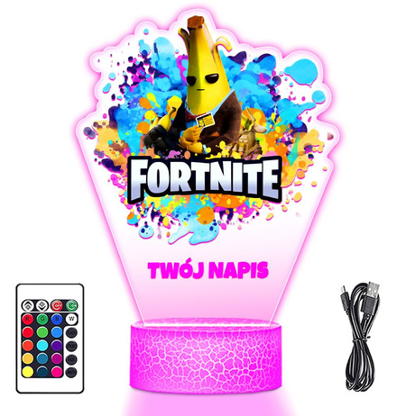 LAMPKA NOCNA LED 3D FORTNITE GRA GAME prezent dziecka URODZINY statuetka