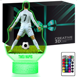 LAMPKA NOCNA LED 3D PIŁKARZ PIŁKA NOŻNA prezent chłopca URODZINY statuetka