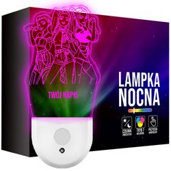 Lampka Nocna LED Huntrix K-pop Łowczynie Rumi Mira Zoey do gniazdka CZUJNIK