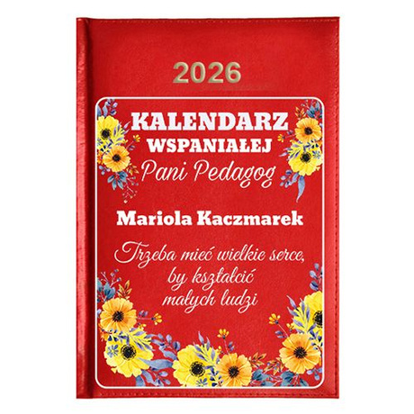 KALENDARZ KSIĄŻKOWY A5 dzienny 2026 ROK TERMINARZ NOTATNIK PEDAGOG