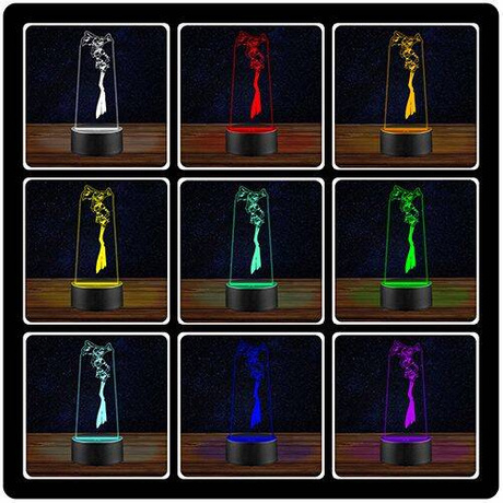 LAMPKA NOCNA LED HAZBIN HOTEL ANGEL 3D + PILOT prezent URODZINY statuetka