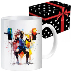 KUBEK SPORTOWY NAGRODA DLA SZTANGISTY PODNOSZENIE CIĘŻARÓW WEIGHTLIFTING