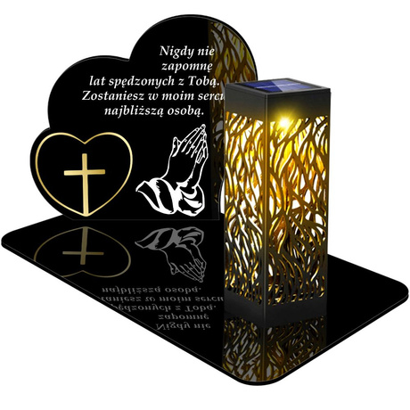 ZNICZ SOLARNY LED WIECZNY PODSTAWKA NA CMENTARZ GRÓB lampka Serce 3D 
