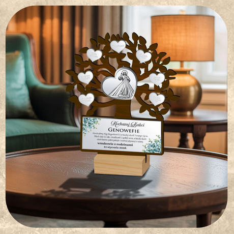 Prezent na Dzień Babci i Dziadka DRZEWKO SZCZĘŚCIA GRAWER DLA BABCI DZIADKA