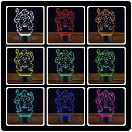 LAMPKA NOCNA LED KAME SENNIN 3D + PILOT prezent URODZINY statuetka
