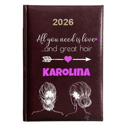 KALENDARZ KSIĄŻKOWY A5 dzienny 2026 ROK TERMINARZ NOTATNIK FRYZJER