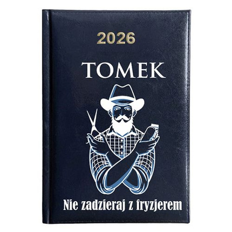 KALENDARZ KSIĄŻKOWY A5 dzienny 2026 ROK TERMINARZ NOTATNIK FRYZJER