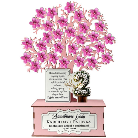 PREZENT NA 2 ROCZNICĘ ŚLUBU JUBILEUSZ SREBRNE GODY PAMIĄTKA 2-lecie ślubu